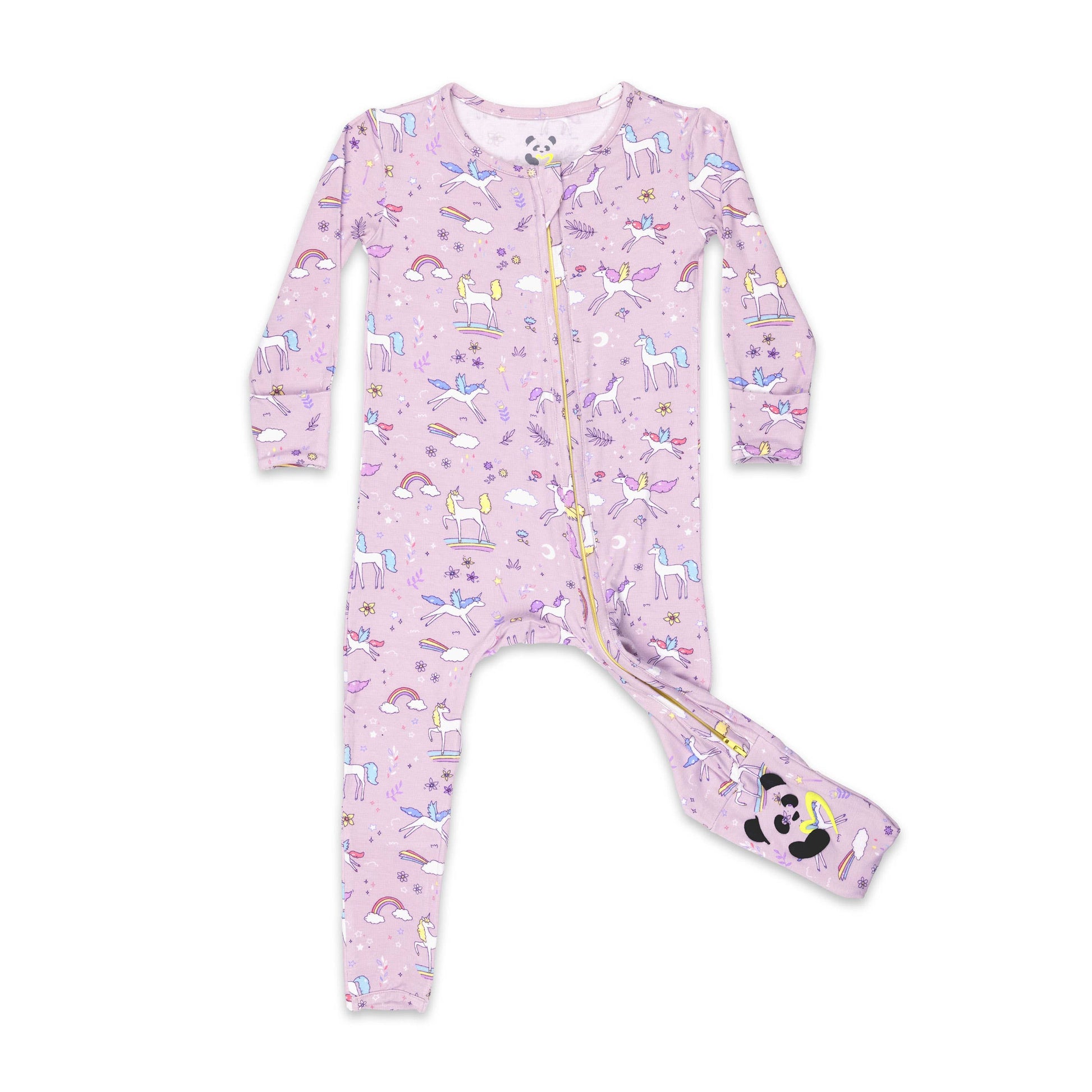 Enchanted Unicorn Bamboo Convertible Footie - Bellabu Bear