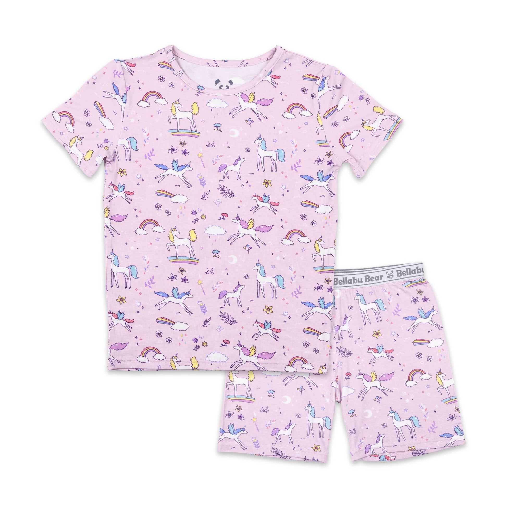 Enchanted Unicorn Bamboo Kids Pajama Short Set - Bellabu Bear