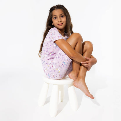 Enchanted Unicorn Bamboo Kids Pajama Short Set - Bellabu Bear