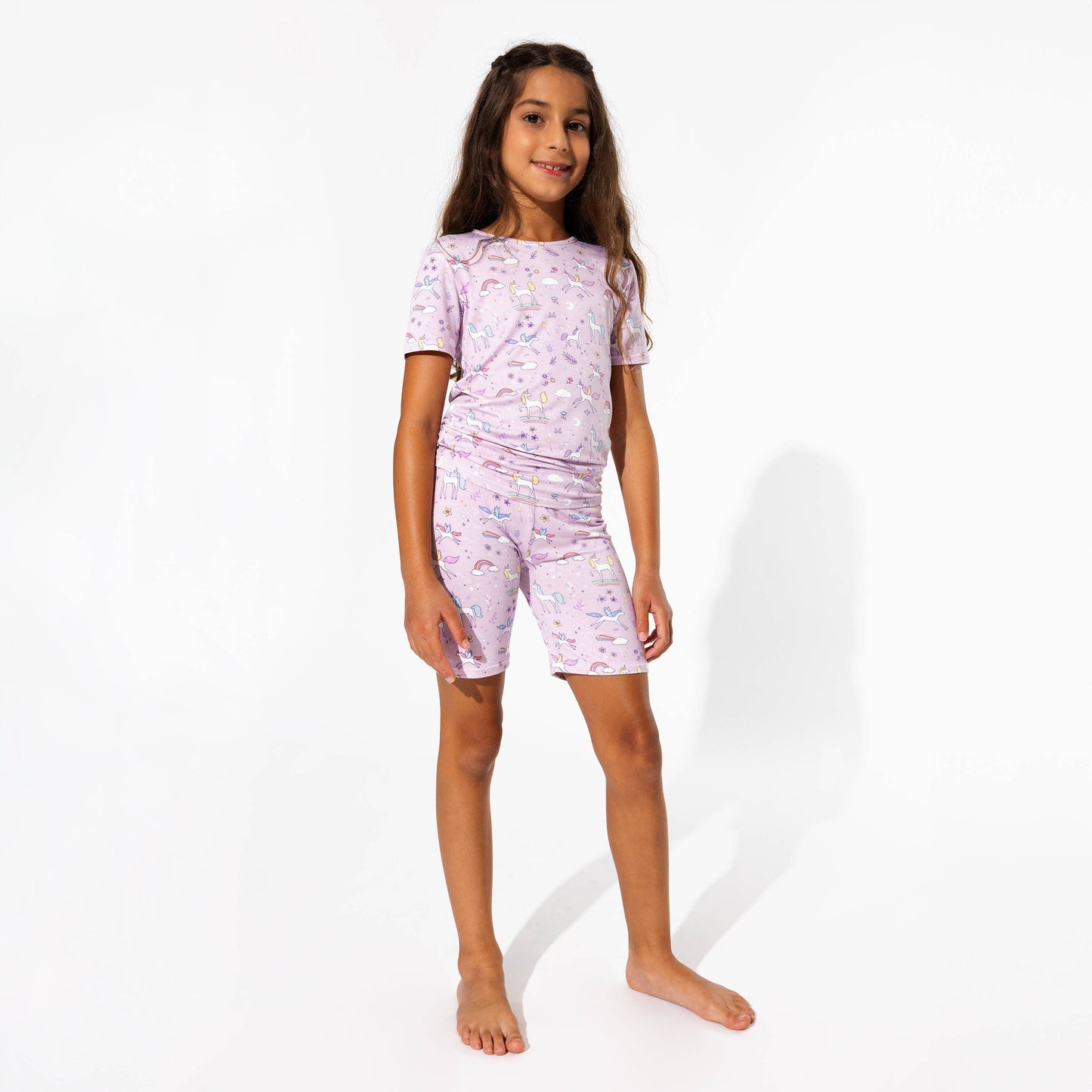 Enchanted Unicorn Bamboo Kids Pajama Short Set - Bellabu Bear