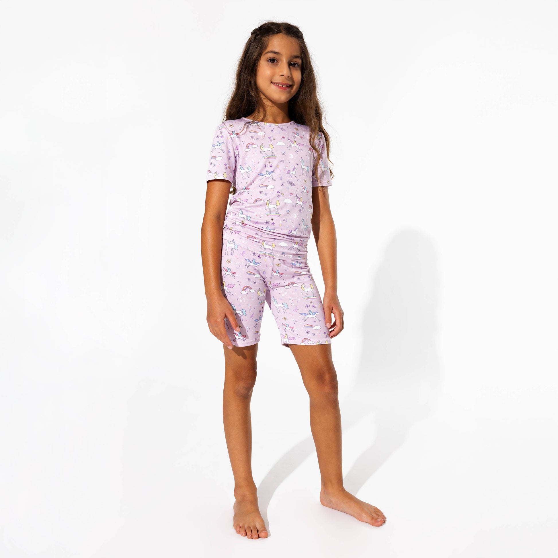 Enchanted Unicorn Bamboo Kids Pajama Short Set - Bellabu Bear