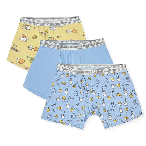 Boys Boxer Brief Bamboo Underwear 3-Pack - Cookies