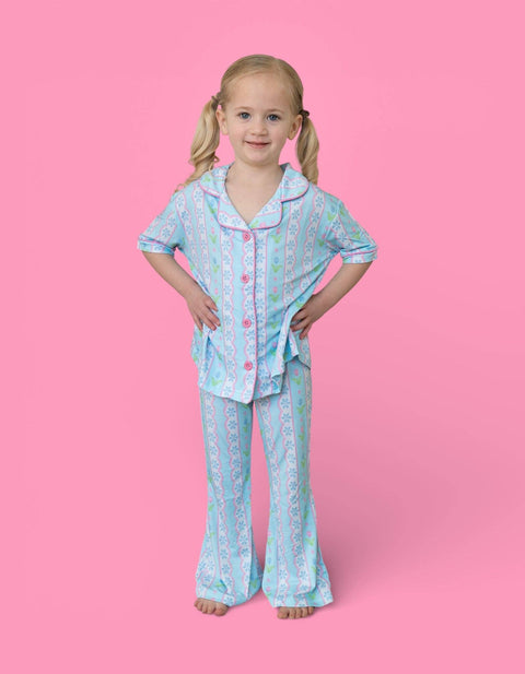 Girls Flare Bamboo Pajama Set - Whimsy Tulip