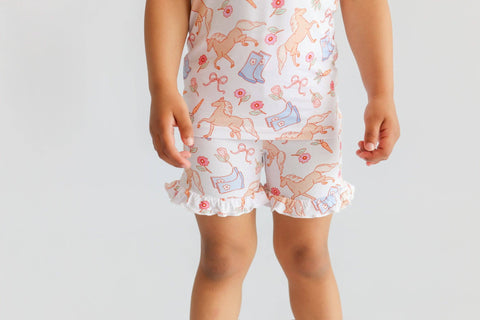 Girls Bamboo Ruffle Short Set - Kinsley's Bloom & Boots