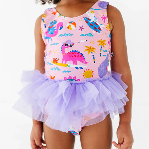 Diva Dinos Girls Swimsuit with Tutu
