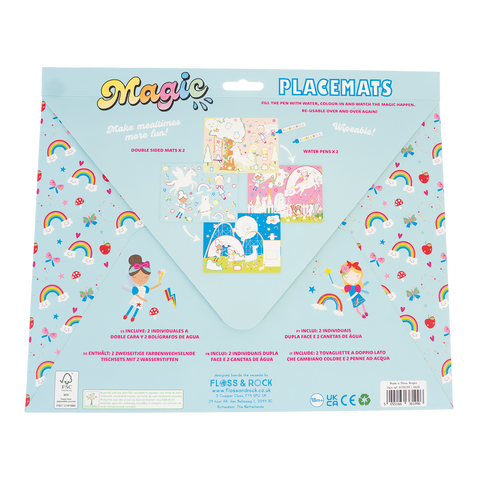 Rainbow Fairy Magic Water Placemats