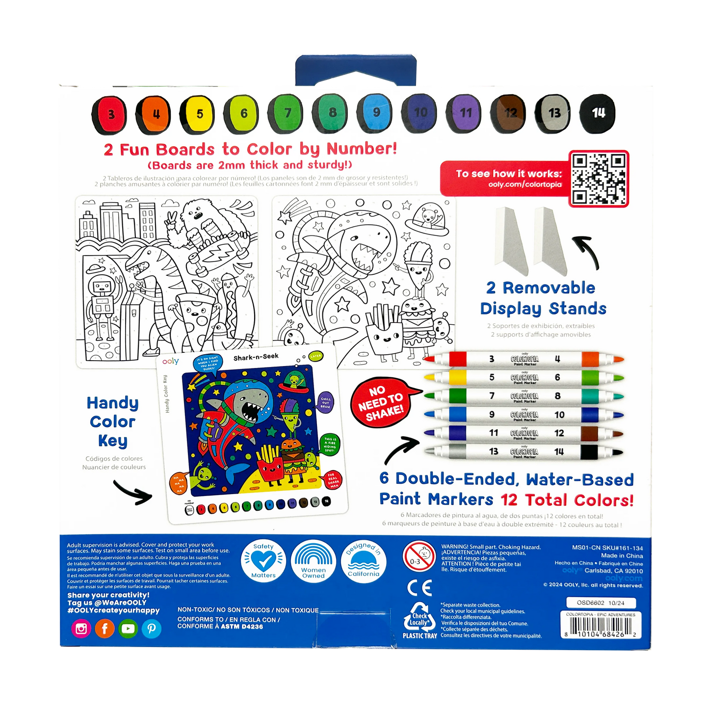 Colortopia Paint Marker By Number Kit: Epic Adventure