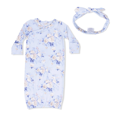 Kimono Gown & Knot Headband - Ashley Rose Floral
