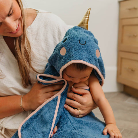 Character Bamboo Hooded Kids Towel - Nori
