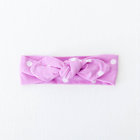 Polka Dot Bamboo Topknot Headband
