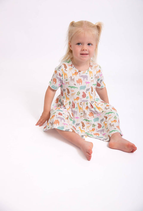 Zoo Crew Bamboo Short Sleeve Pocket Dress for Girls