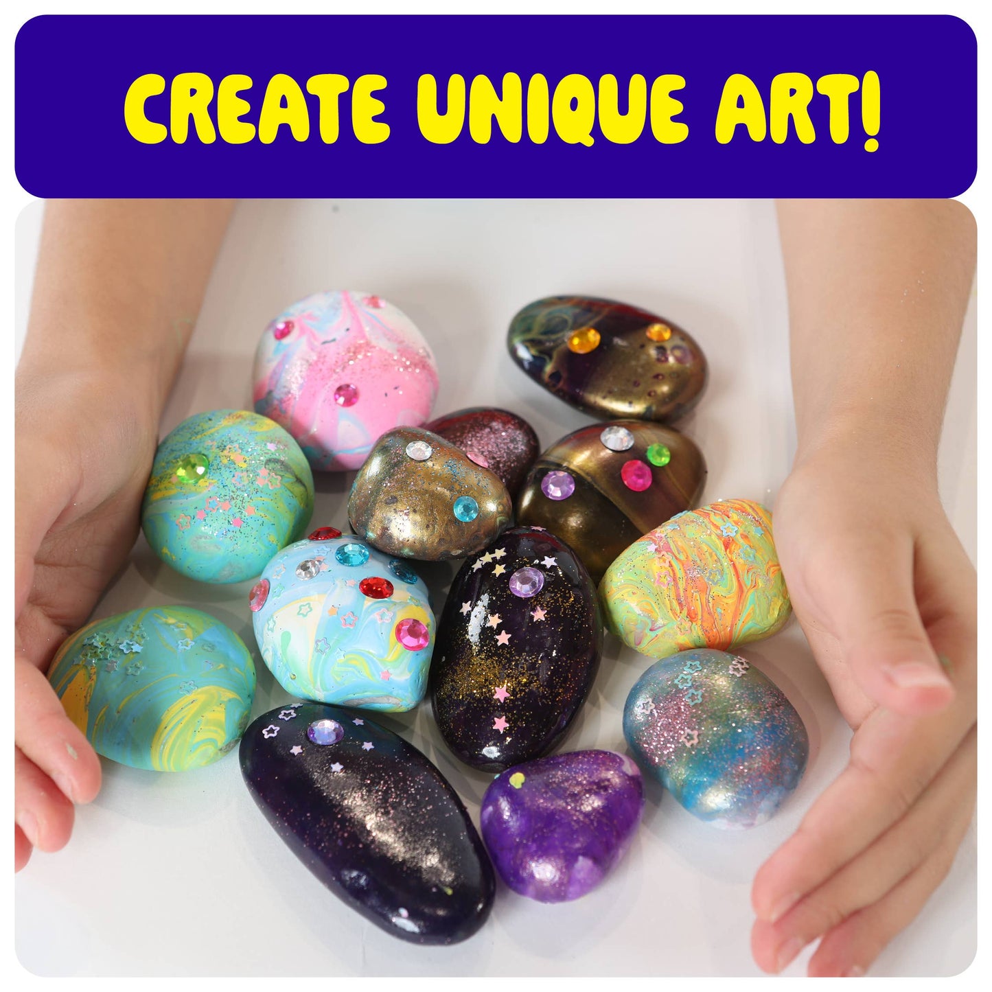 Paint Pouring Rocks Craft Kit