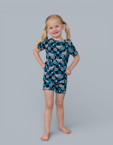Kids Bamboo Short Set - Moto Mayhem