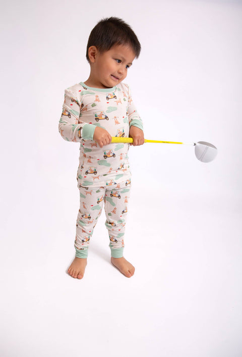 Golf Dogs Bamboo Pajama Set for Kids