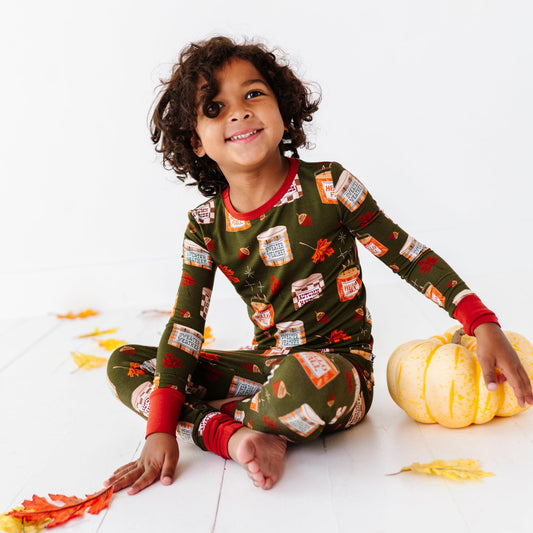 Fall is Lit Kids Bamboo Pajamas - Kiki + Lulu