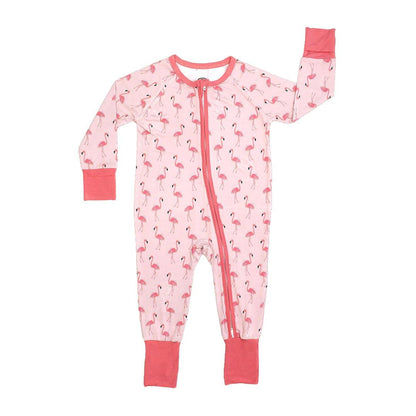 Fancy Flamingo Bamboo Baby Pajama - Emerson and Friends