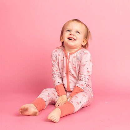 Fancy Flamingo Bamboo Baby Pajama - Emerson and Friends