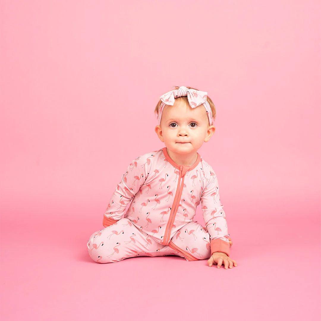 Fancy Flamingo Bamboo Baby Pajama - Emerson and Friends