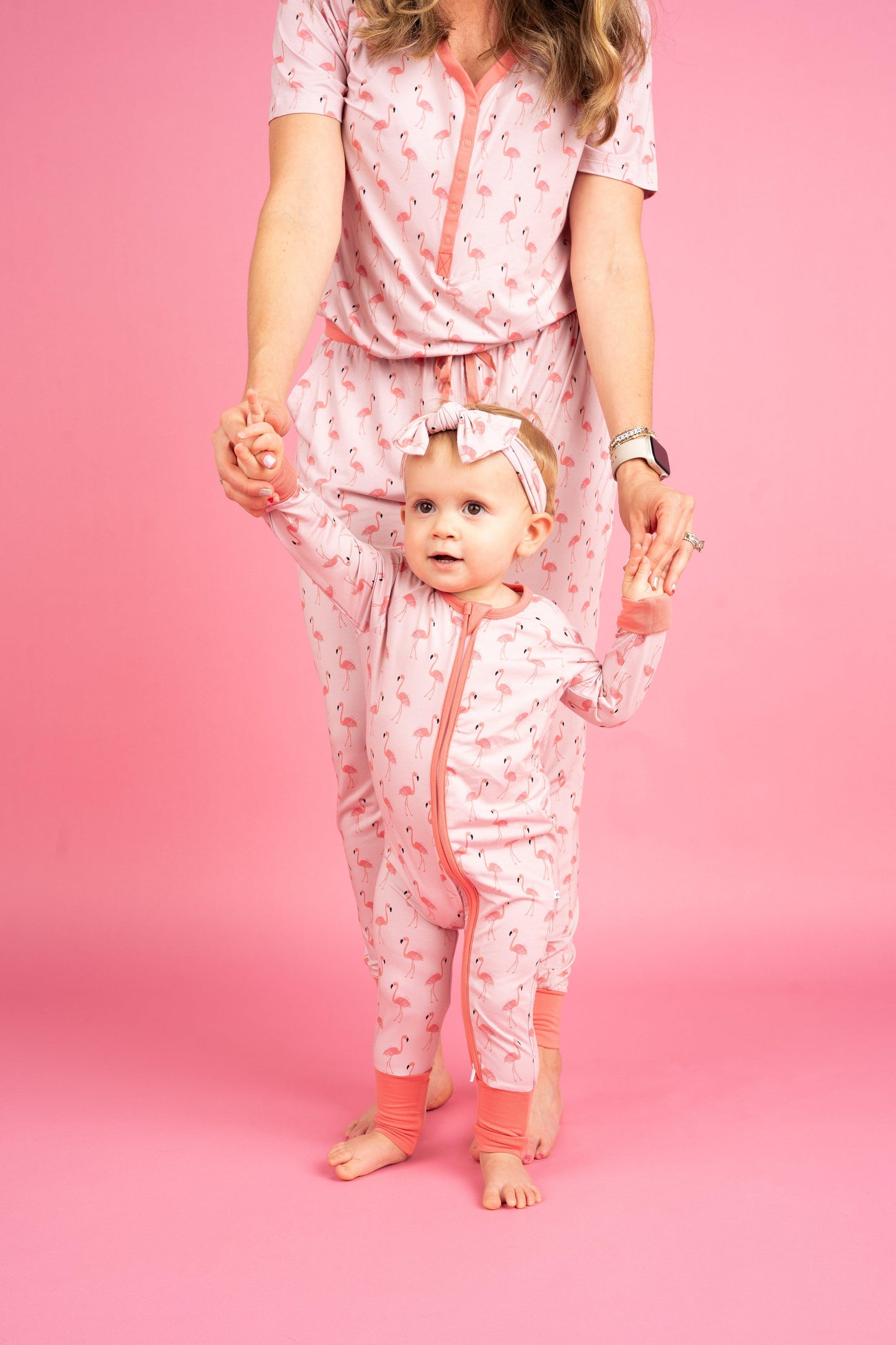 Fancy Flamingo Bamboo Baby Pajama - Emerson and Friends