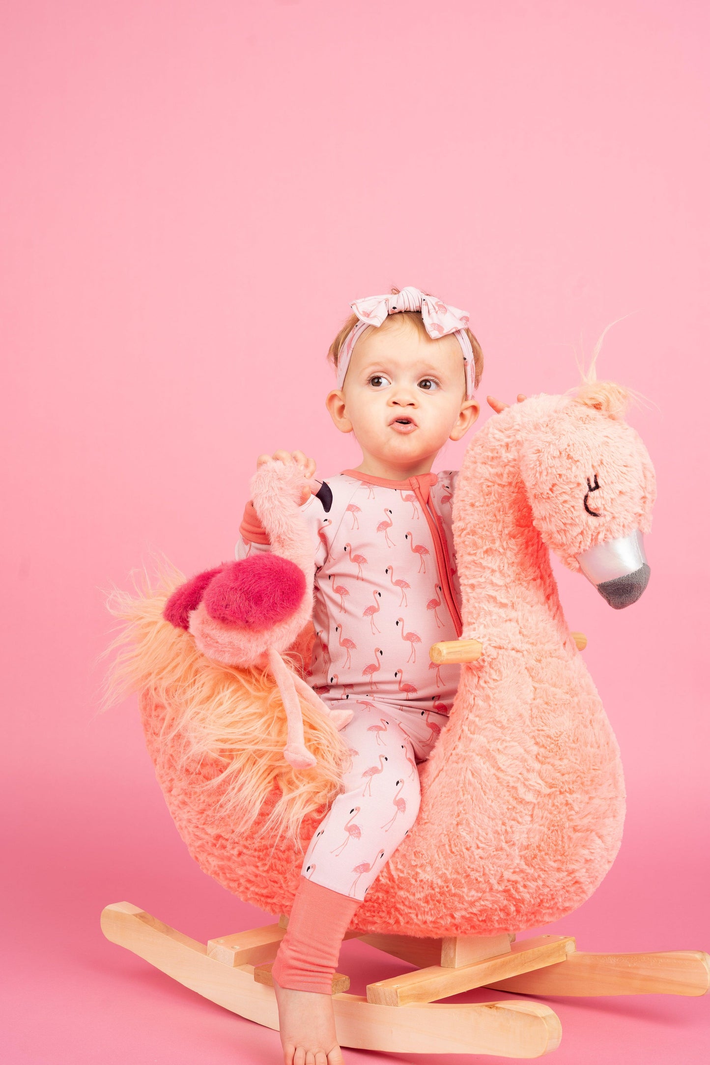 Fancy Flamingo Bamboo Baby Pajama - Emerson and Friends