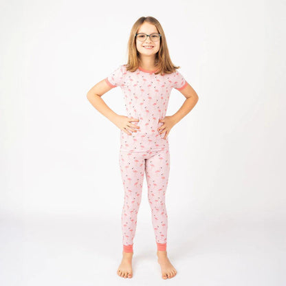 Fancy Flamingo Kids Bamboo Pajama Set - Emerson and Friends