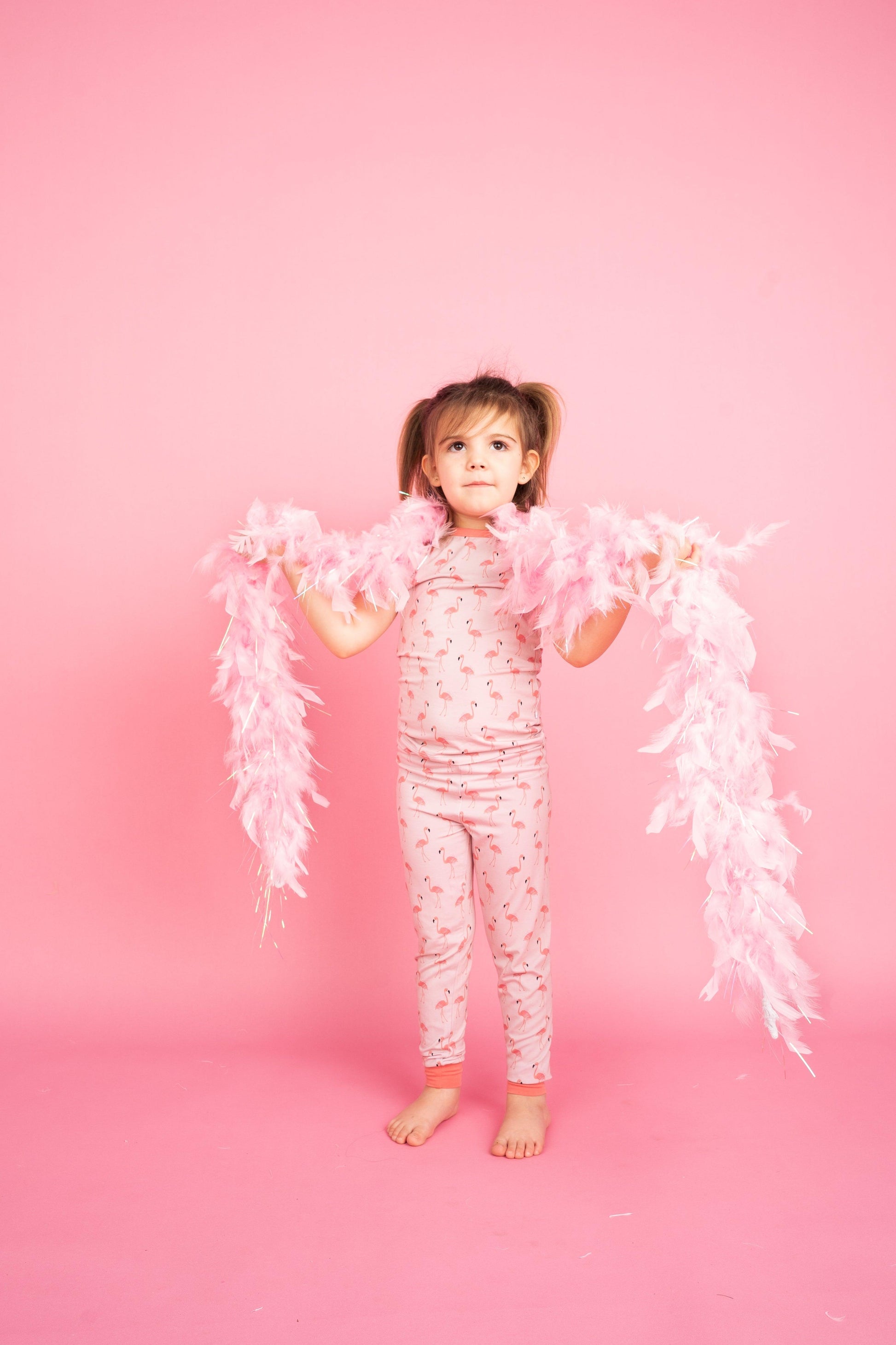 Fancy Flamingo Kids Bamboo Pajama Set - Emerson and Friends