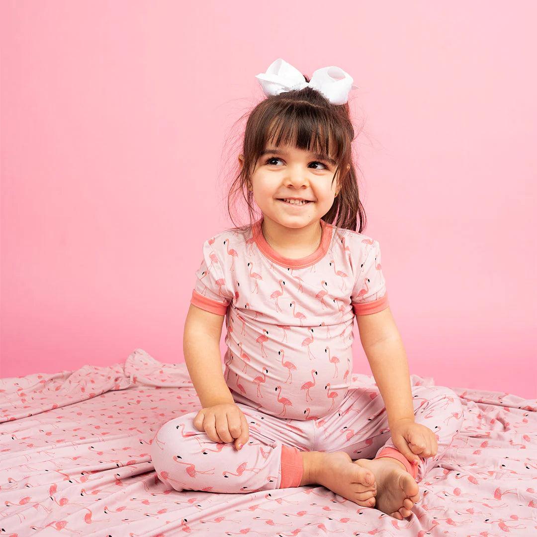 Fancy Flamingo Kids Bamboo Pajama Set - Emerson and Friends