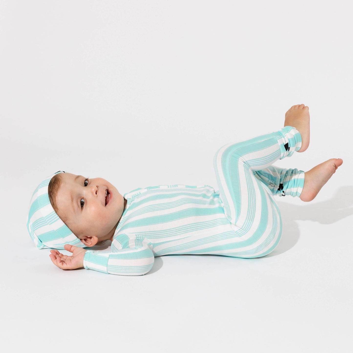 Slumber Stripes Convertible Footie Bamboo Pajama - Bellabu Bear