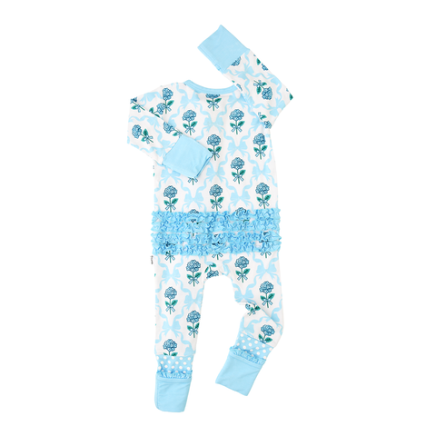 Savannah Ruffle Zip Bamboo Pajama