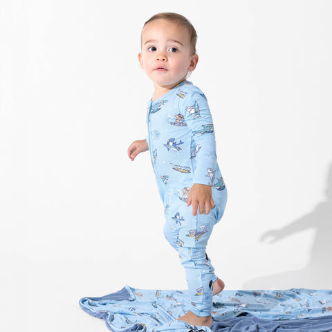 Bamboo Convertible Footie - Shark School