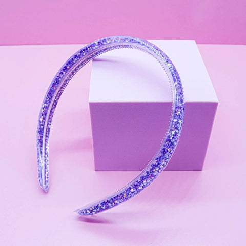 Shaker Glitter Headband - Purple