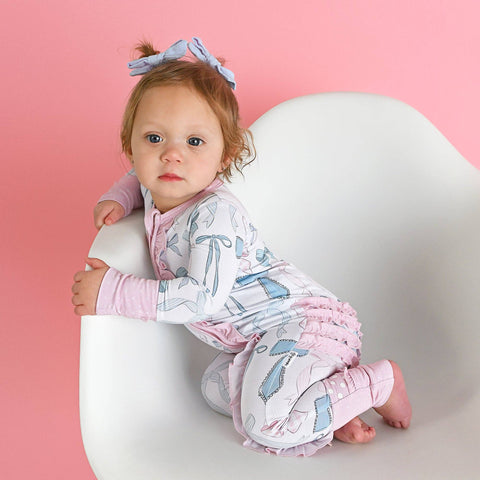 Samantha Bows Zip Bamboo Pajama