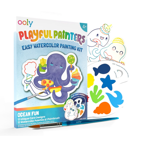 Playful Painters: Easy Watercolor Painting Kit - Ocean Pals
