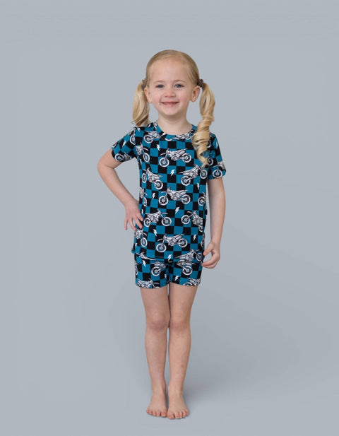 Kids Bamboo Short Set - Moto Mayhem