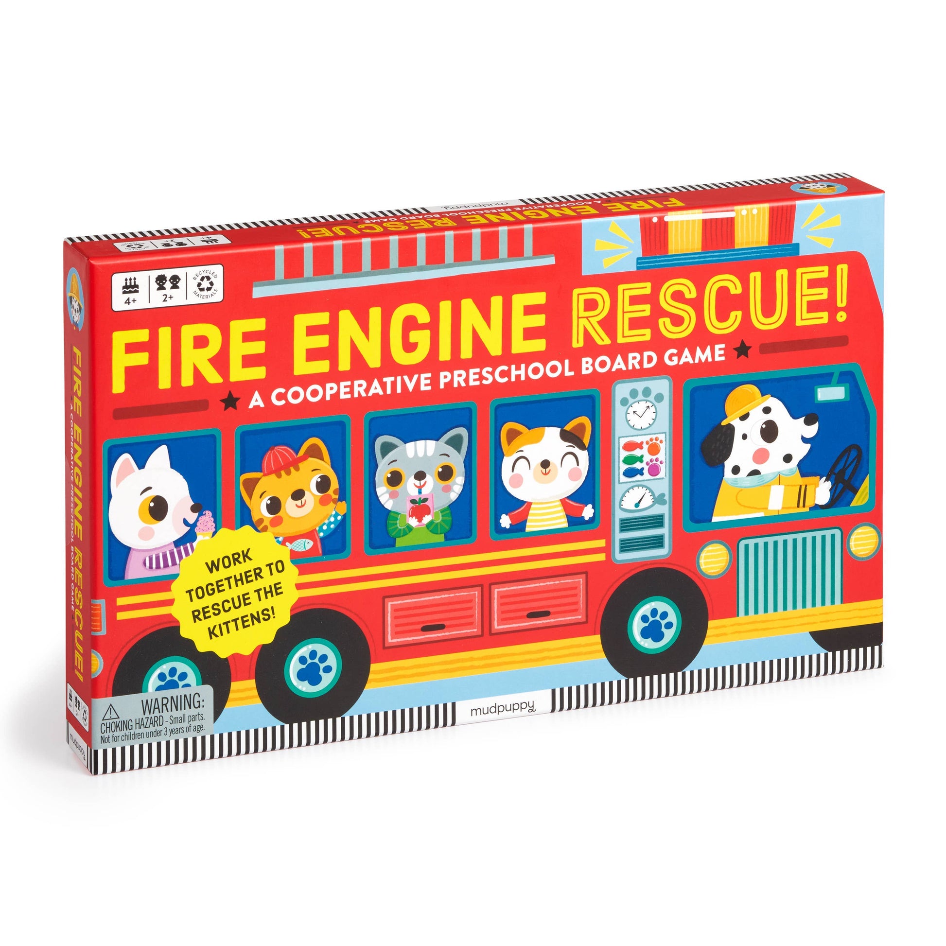 Fire Engine Rescue! Cooperative Board Game - Mudpuppy