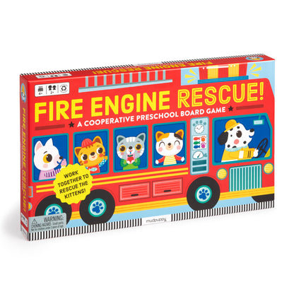 Fire Engine Rescue! Cooperative Board Game - Mudpuppy