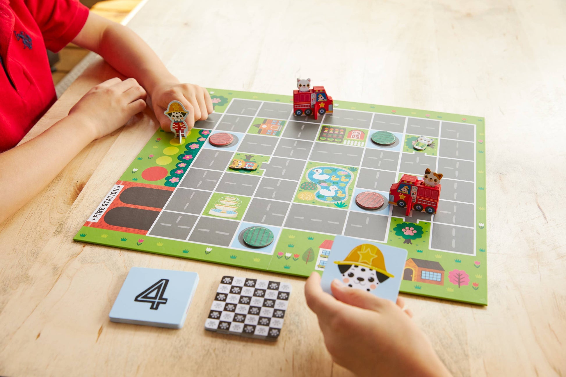 Fire Engine Rescue! Cooperative Board Game - Mudpuppy