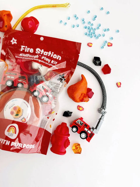 Fire Station (Cherry Mango) Play Dough Kit - Earth Grown KidDoughs