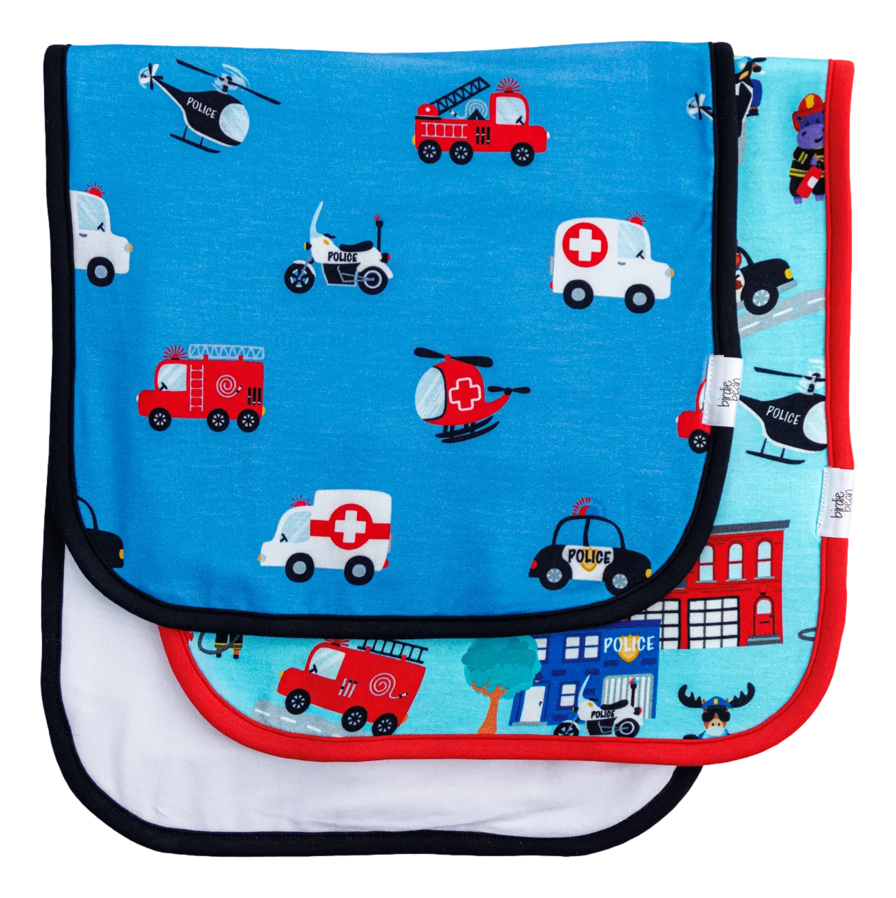 First Responders Burp Cloths Set - Birdie Bean