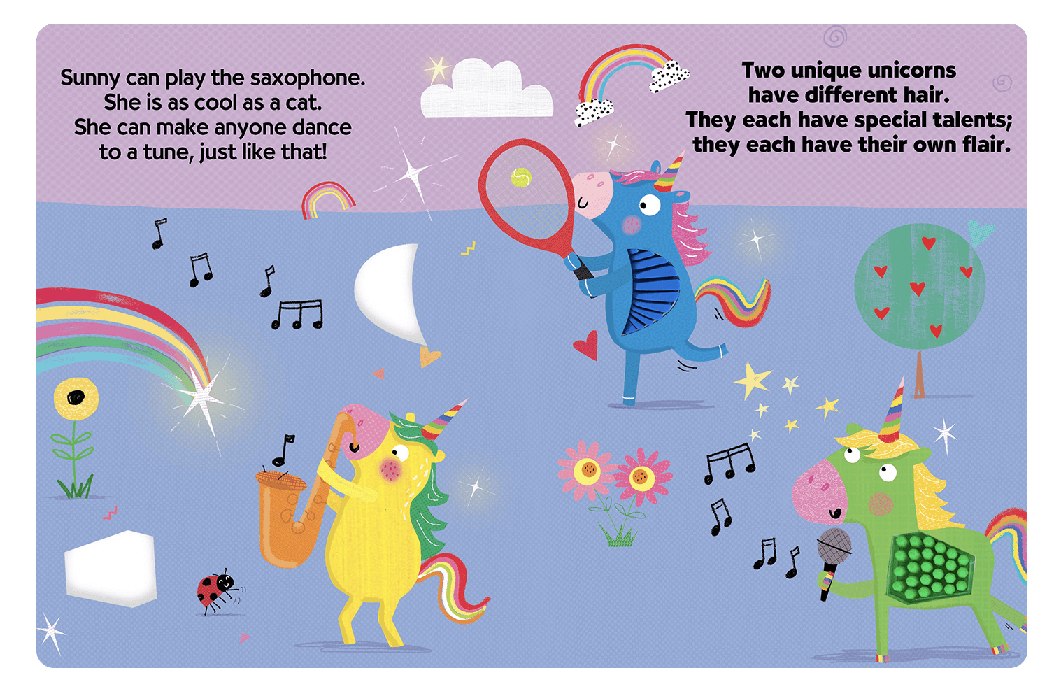 Five Unique Unicorns Board Book - Little Hippo Books