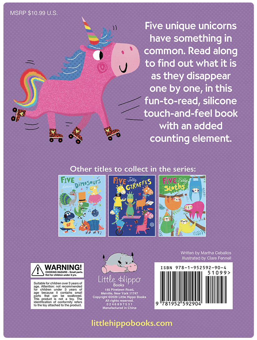 Five Unique Unicorns Board Book - Little Hippo Books