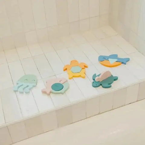 Copper Pearl Foam Bath Toy Set Oceana