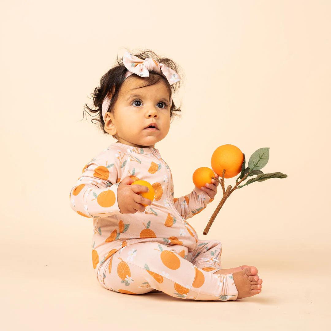 Freshly Squeezed Oranges Bamboo Baby Pajama - Emerson and Friends