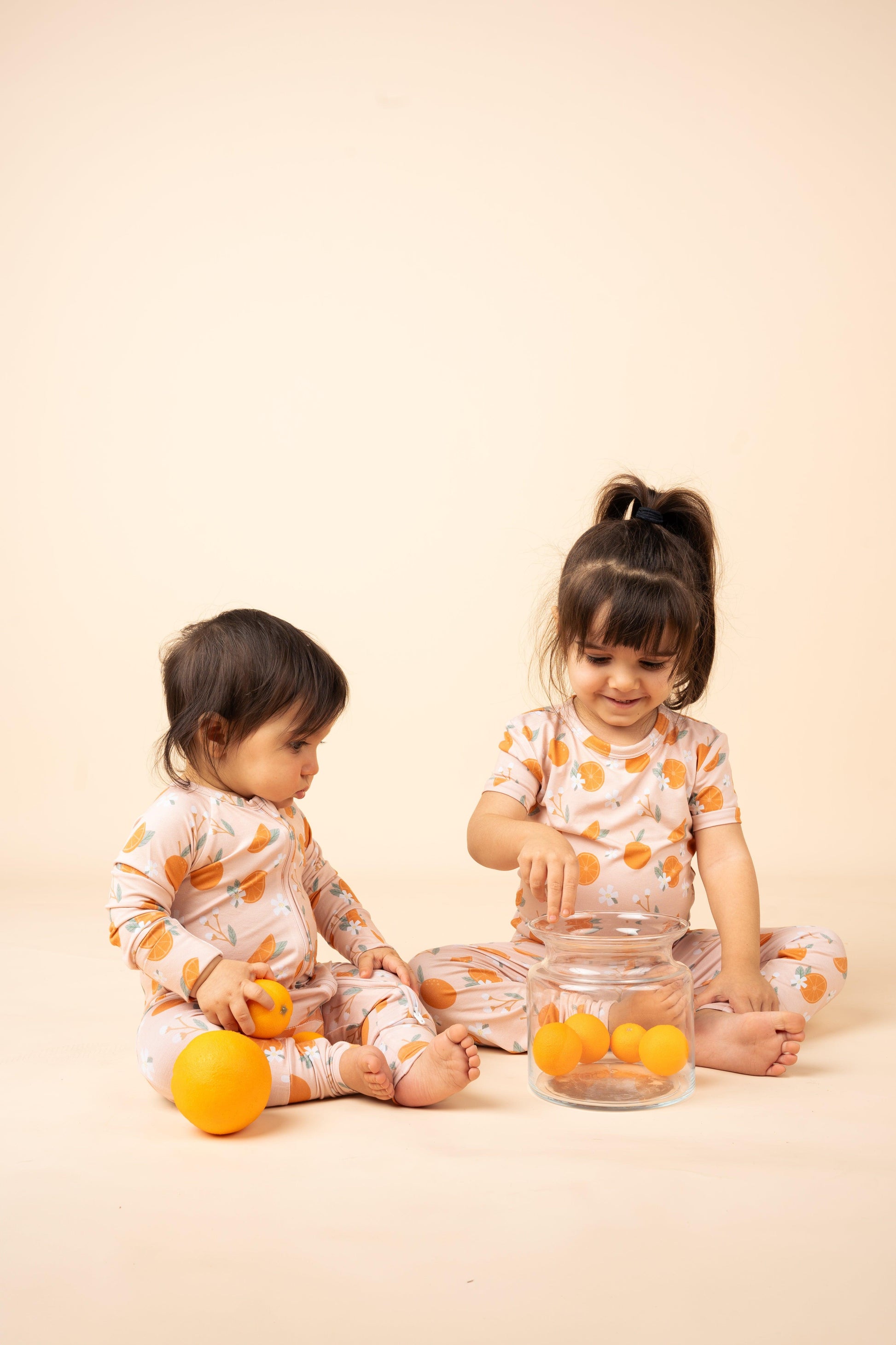 Freshly Squeezed Oranges Bamboo Baby Pajama - Emerson and Friends