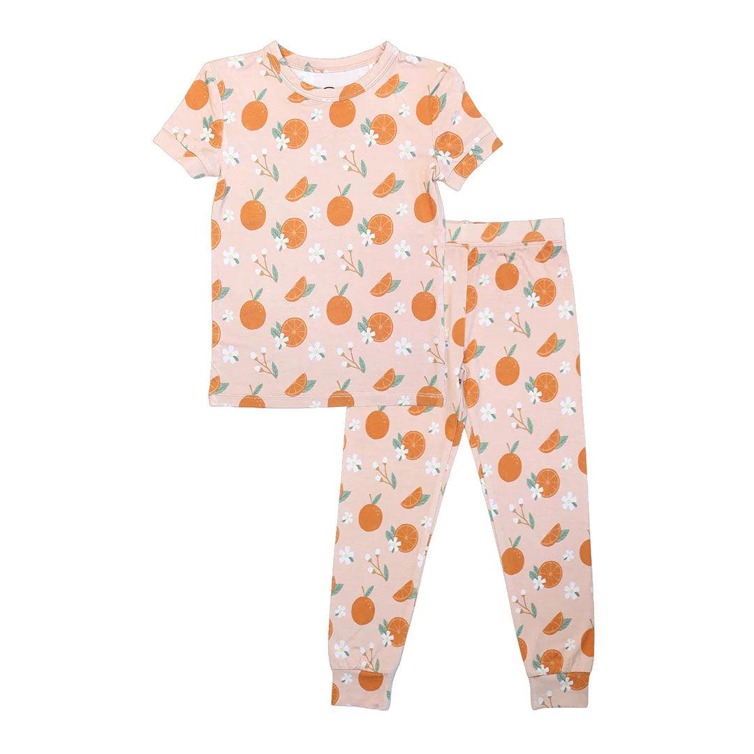 Freshly Squeezed Oranges Kids Bamboo Pajama Set - Emerson and Friends