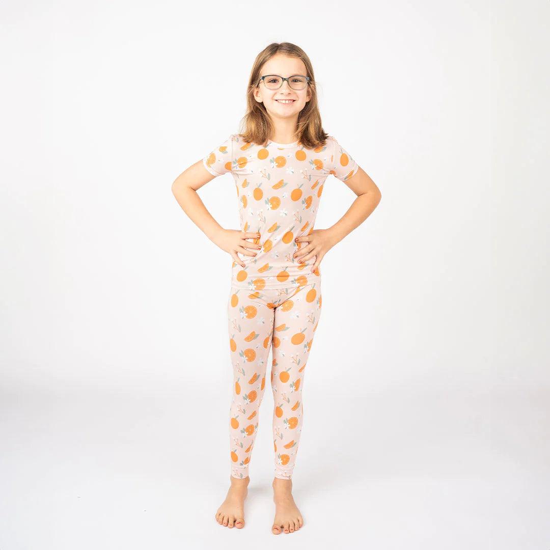 Freshly Squeezed Oranges Kids Bamboo Pajama Set - Emerson and Friends