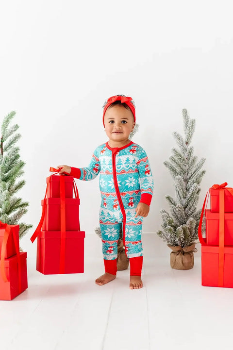Frosty Fair Isle Convertible Romper