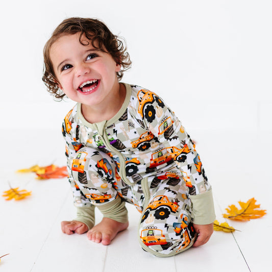 Ghost Rider Halloween Baby Bamboo Pajamas - Kiki + Lulu