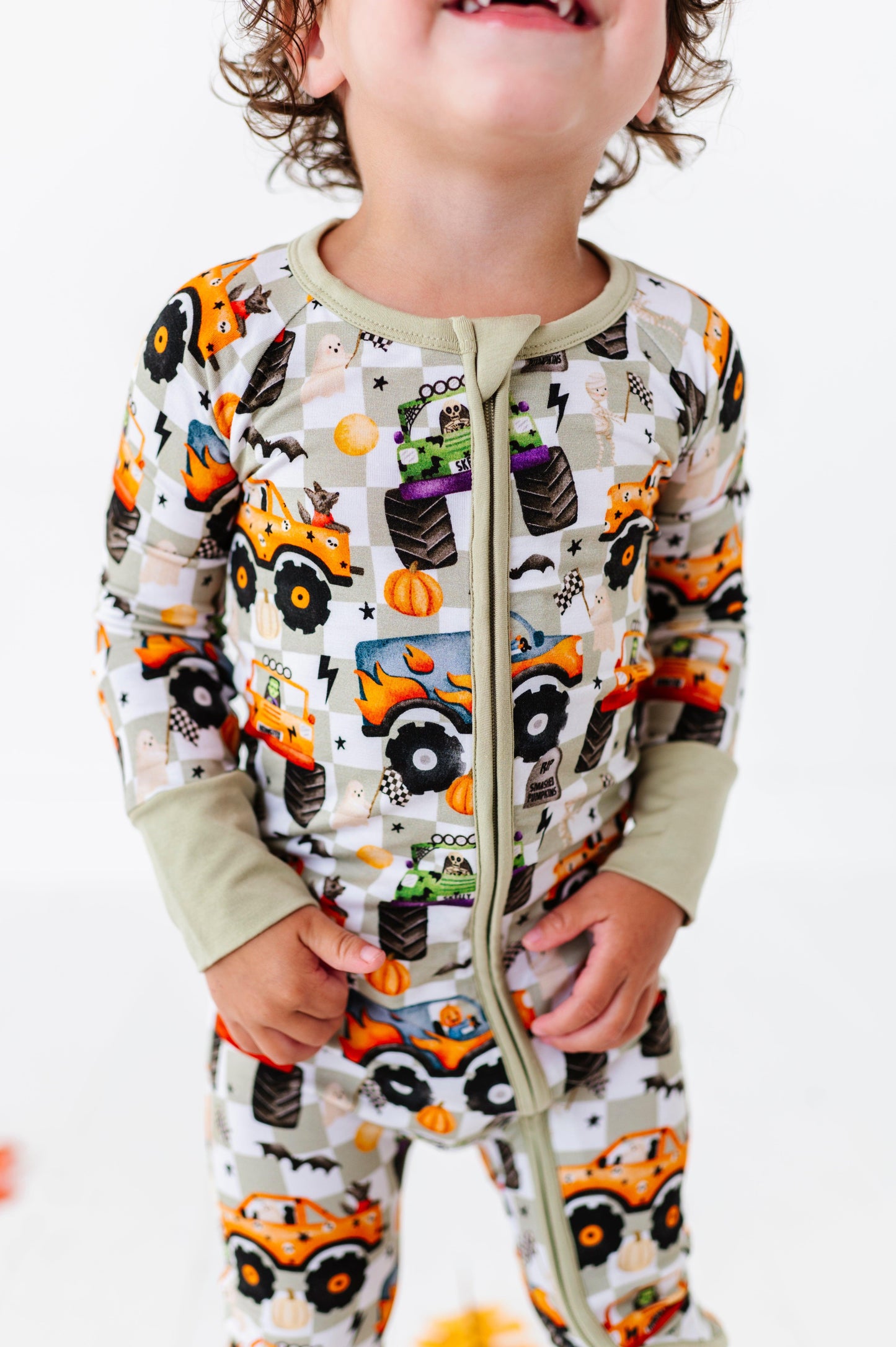 Ghost Rider Halloween Baby Bamboo Pajamas - Kiki + Lulu