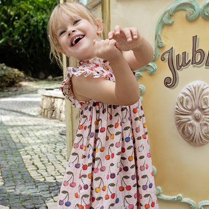 Girls Stevie Dress - Cloud Pink Cherry